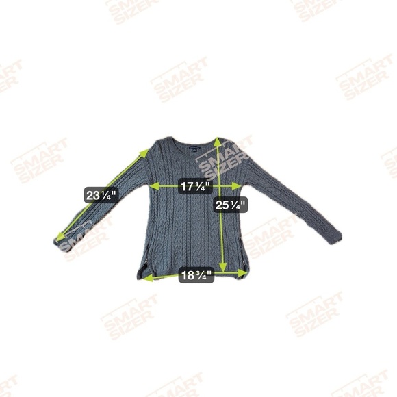 American Eagle Gray Cable Knit Sweater Size Large - Picture 11 of 12